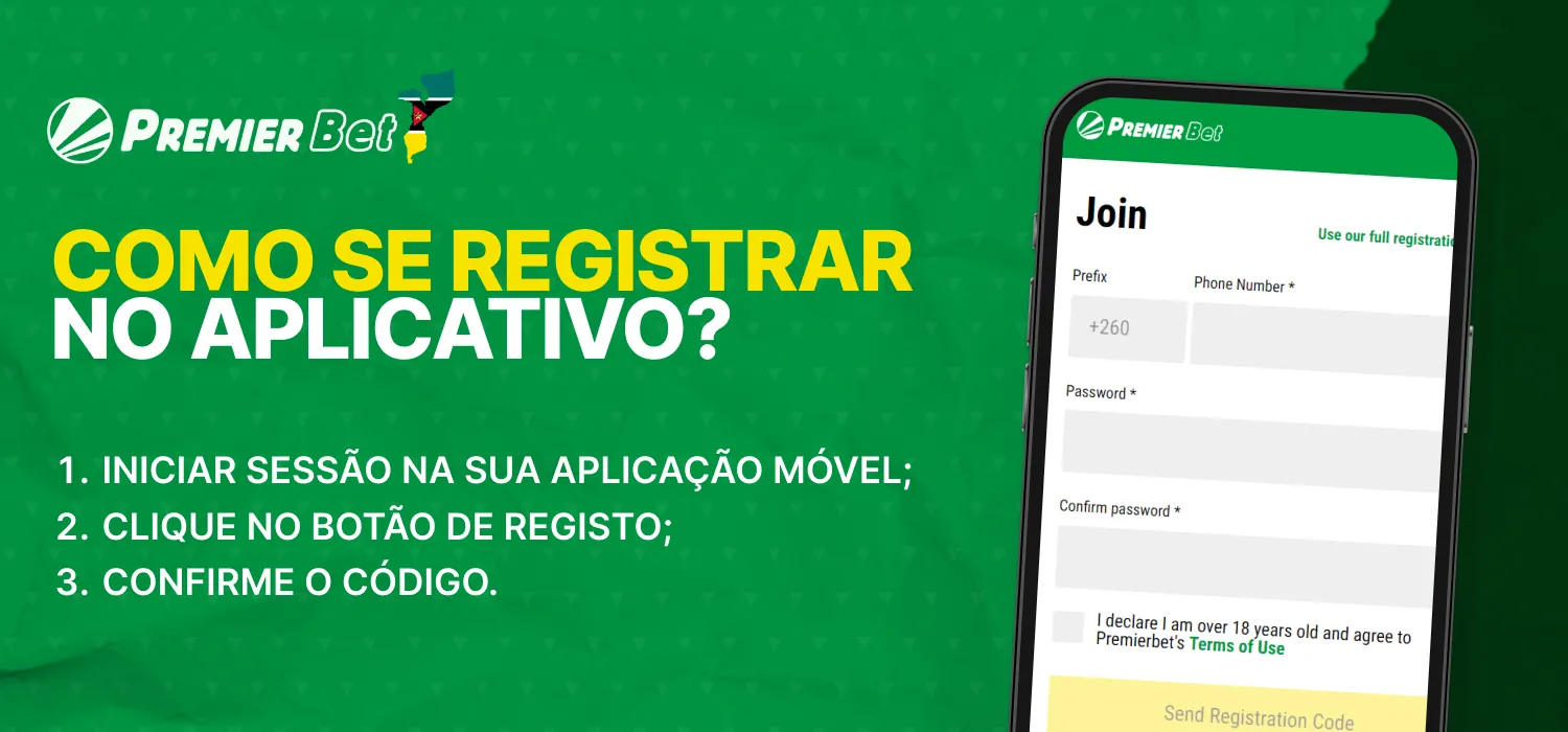 como se registrar no aplicativo