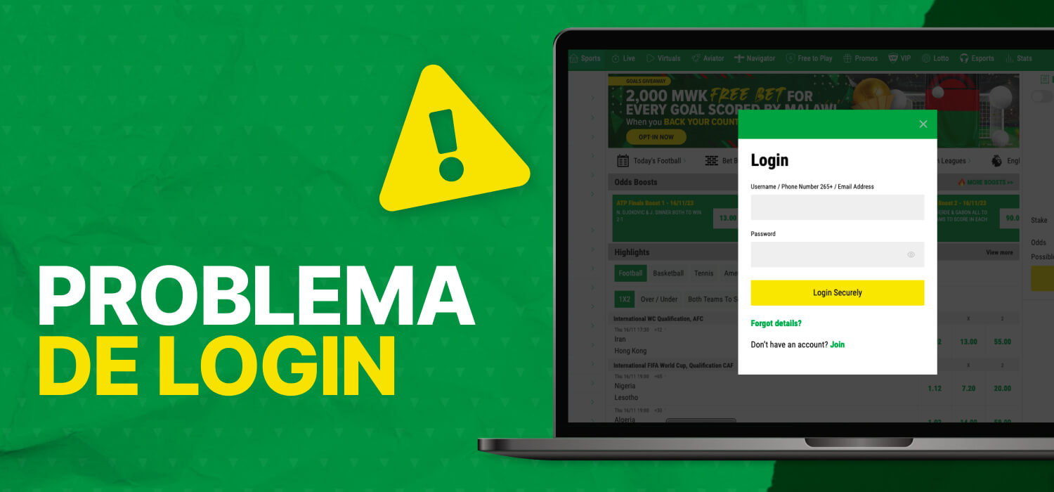 problema de login